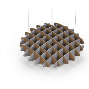 Acoustic Ceiling Sound Trap - 1200mm x 1200mm Round - Brown | Slate Grey