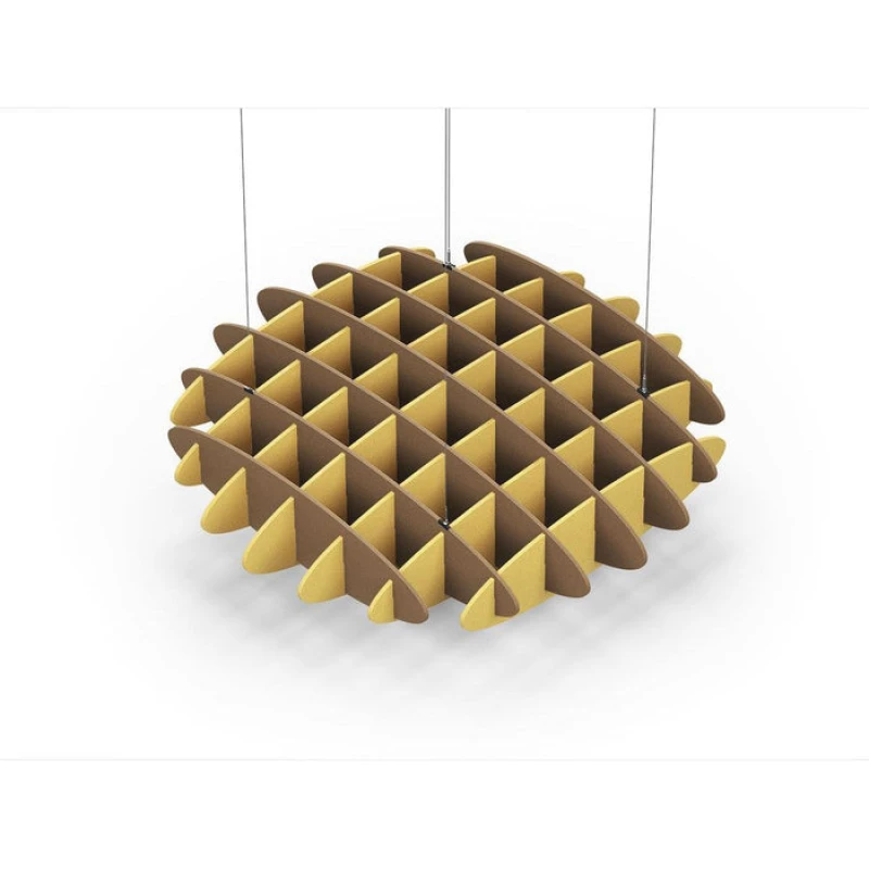 Acoustic Ceiling Sound Trap - 1200mm x 1200mm Round - Brown | Yellow