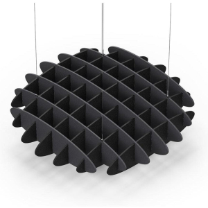 Acoustic Ceiling Sound Trap - 1200mm x 1200mm Round - Charcoal Grey | Black