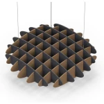 Acoustic Ceiling Sound Trap - 1200mm x 1200mm Round - Charcoal Grey | Brown