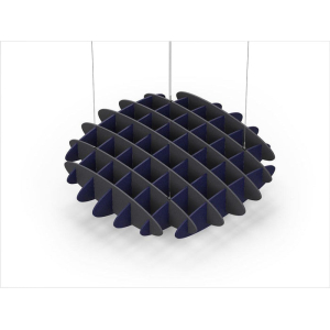 Acoustic Ceiling Sound Trap - 1200mm x 1200mm Round - Charcoal Grey | Dark Blue
