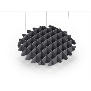 Acoustic Ceiling Sound Trap - 1200mm x 1200mm Round - Charcoal Grey | Grey