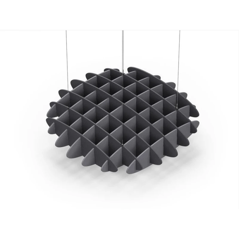 Acoustic Ceiling Sound Trap - 1200mm x 1200mm Round - Charcoal Grey | Grey