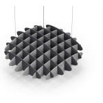 Acoustic Ceiling Sound Trap - 1200mm x 1200mm Round - Charcoal Grey | Marble Grey