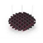 Acoustic Ceiling Sound Trap - 1200mm x 1200mm Round - Charcoal Grey | Maroon