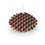 Acoustic Ceiling Sound Trap - 1200mm x 1200mm Round - Charcoal Grey | Orange