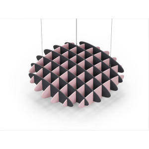 Acoustic Ceiling Sound Trap - 1200mm x 1200mm Round - Charcoal Grey | Pink
