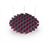 Acoustic Ceiling Sound Trap - 1200mm x 1200mm Round - Charcoal Grey | Royal Pink