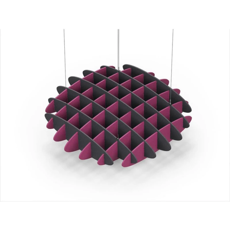 Acoustic Ceiling Sound Trap - 1200mm x 1200mm Round - Charcoal Grey | Royal Pink