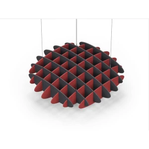 Acoustic Ceiling Sound Trap - 1200mm x 1200mm Round - Charcoal Grey | Red