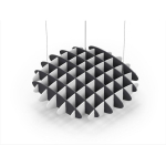 Acoustic Ceiling Sound Trap - 1200mm x 1200mm Round - Charcoal Grey | White