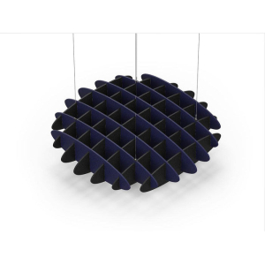 Acoustic Ceiling Sound Trap - 1200mm x 1200mm Round - Dark Blue | Black