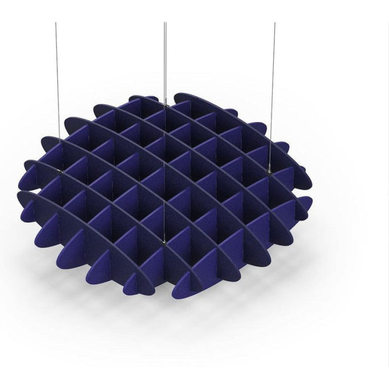 Acoustic Ceiling Sound Trap - 1200mm x 1200mm Round - Dark Blue | Blue