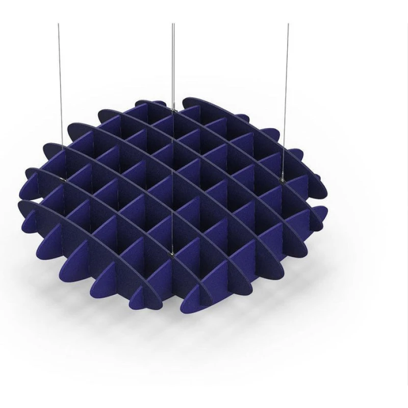 Acoustic Ceiling Sound Trap - 1200mm x 1200mm Round - Dark Blue | Blue