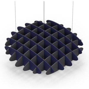 Acoustic Ceiling Sound Trap - 1200mm x 1200mm Round - Dark Blue | Charcoal Grey