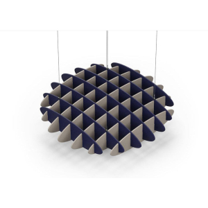 Acoustic Ceiling Sound Trap - 1200mm x 1200mm Round - Dark Blue | Dark Beige