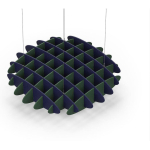 Acoustic Ceiling Sound Trap - 1200mm x 1200mm Round - Dark Blue | Dark Green