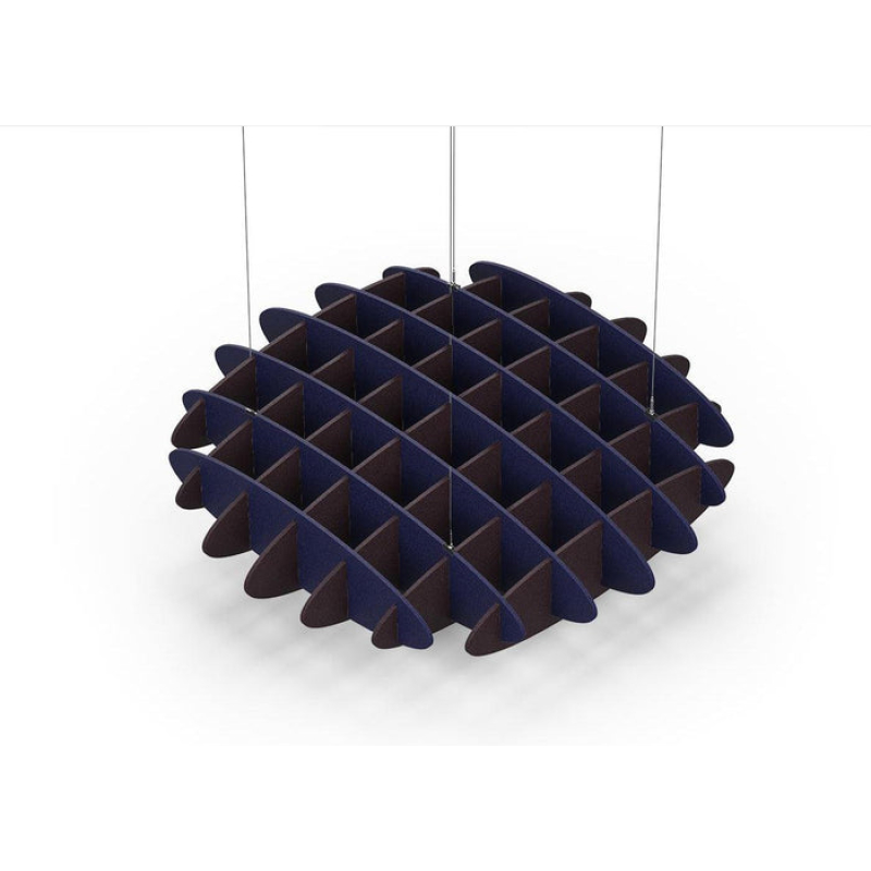 Acoustic Ceiling Sound Trap - 1200mm x 1200mm Round - Dark Blue | Dark Maroon