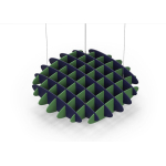 Acoustic Ceiling Sound Trap - 1200mm x 1200mm Round - Dark Blue | Green