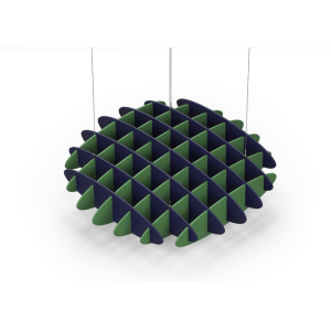 Acoustic Ceiling Sound Trap - 1200mm x 1200mm Round - Dark Blue | Green