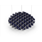 Acoustic Ceiling Sound Trap - 1200mm x 1200mm Round - Dark Blue | Grey