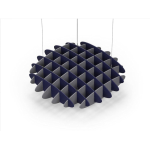 Acoustic Ceiling Sound Trap - 1200mm x 1200mm Round - Dark Blue | Grey