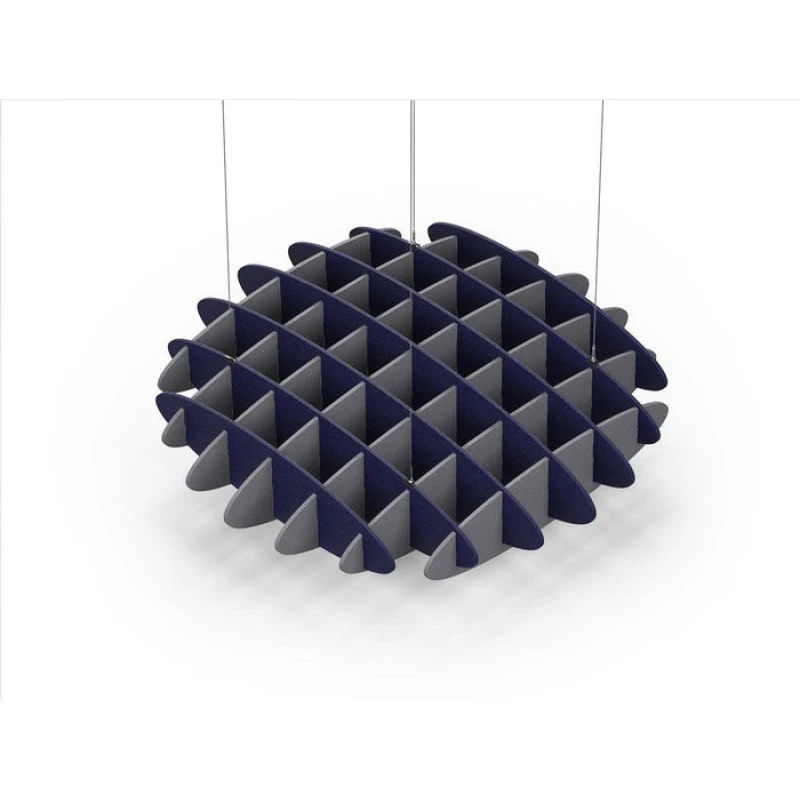 Acoustic Ceiling Sound Trap - 1200mm x 1200mm Round - Dark Blue | Grey