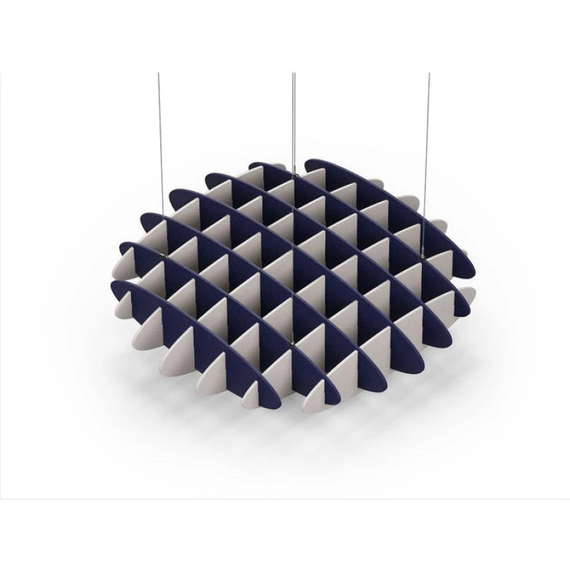 Acoustic Ceiling Sound Trap - 1200mm x 1200mm Round - Dark Blue | Light Beige