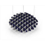 Acoustic Ceiling Sound Trap - 1200mm x 1200mm Round - Dark Blue | Marble Grey
