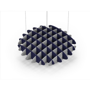 Acoustic Ceiling Sound Trap - 1200mm x 1200mm Round - Dark Blue | Marble Grey