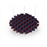 Acoustic Ceiling Sound Trap - 1200mm x 1200mm Round - Dark Blue | Maroon