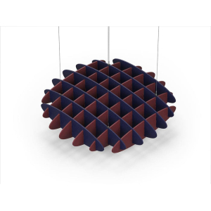 Acoustic Ceiling Sound Trap - 1200mm x 1200mm Round - Dark Blue | Maroon