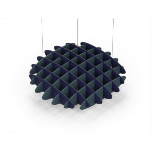 Acoustic Ceiling Sound Trap - 1200mm x 1200mm Round - Dark Blue | Peacock Green