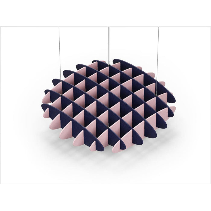 Acoustic Ceiling Sound Trap - 1200mm x 1200mm Round - Dark Blue | Pink