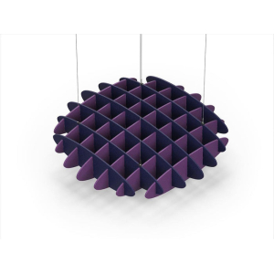 Acoustic Ceiling Sound Trap - 1200mm x 1200mm Round - Dark Blue | Purple