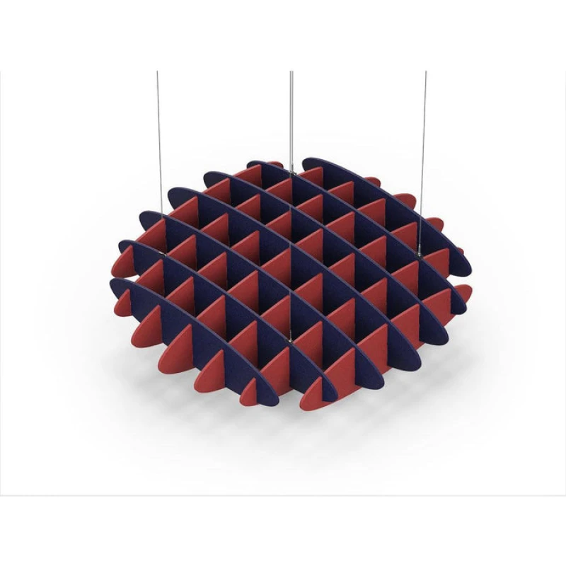 Acoustic Ceiling Sound Trap - 1200mm x 1200mm Round - Dark Blue | Red