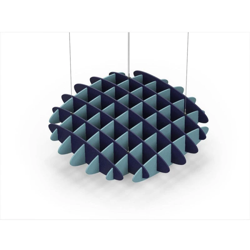 Acoustic Ceiling Sound Trap - 1200mm x 1200mm Round - Dark Blue | Sky Blue