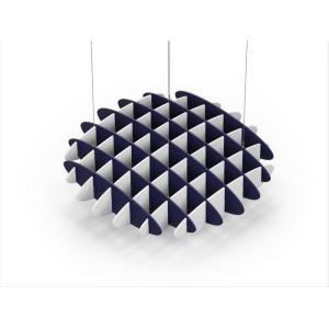 Acoustic Ceiling Sound Trap - 1200mm x 1200mm Round - Dark Blue | White