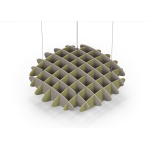 Acoustic Ceiling Sound Trap - 1200mm x 1200mm Round - Dark Beige | Banana Green