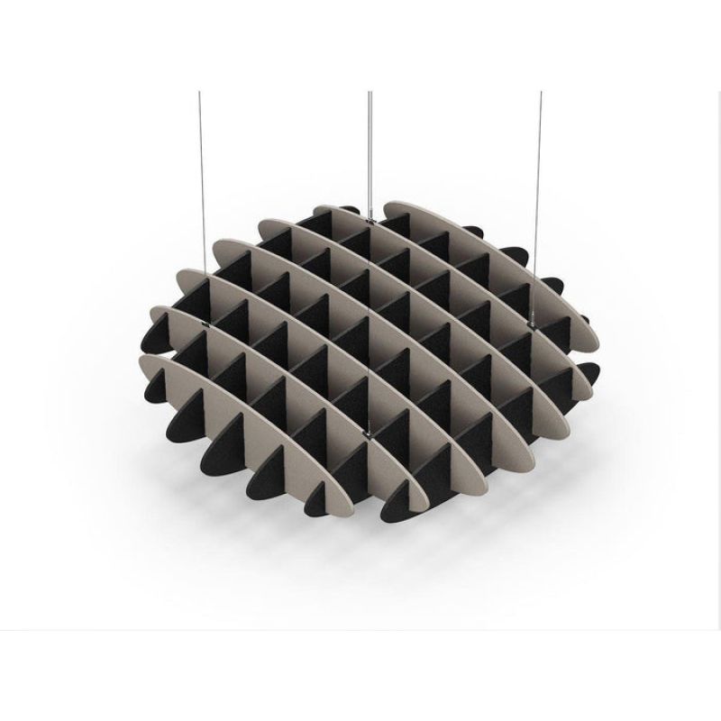 Acoustic Ceiling Sound Trap - 1200mm x 1200mm Round - Dark Beige | Black