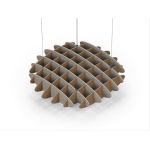Acoustic Ceiling Sound Trap - 1200mm x 1200mm Round - Dark Beige | Brown
