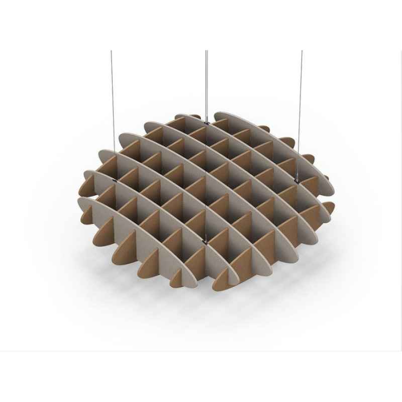 Acoustic Ceiling Sound Trap - 1200mm x 1200mm Round - Dark Beige | Brown