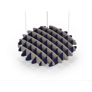 Acoustic Ceiling Sound Trap - 1200mm x 1200mm Round - Dark Beige | Dark Blue