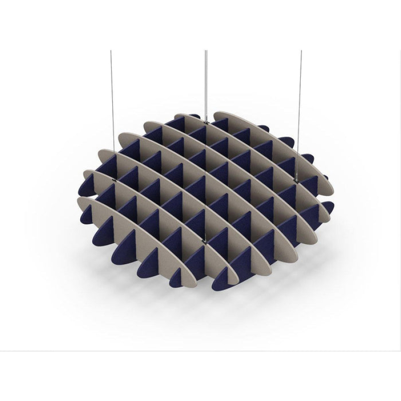 Acoustic Ceiling Sound Trap - 1200mm x 1200mm Round - Dark Beige | Dark Blue