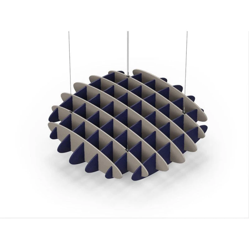 Acoustic Ceiling Sound Trap - 1200mm x 1200mm Round - Dark Beige | Dark Blue