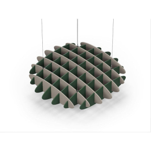 Acoustic Ceiling Sound Trap - 1200mm x 1200mm Round - Dark Beige | Dark Green