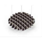 Acoustic Ceiling Sound Trap - 1200mm x 1200mm Round - Dark Beige | Dark Maroon
