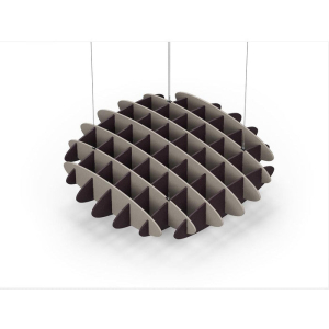 Acoustic Ceiling Sound Trap - 1200mm x 1200mm Round - Dark Beige | Dark Maroon