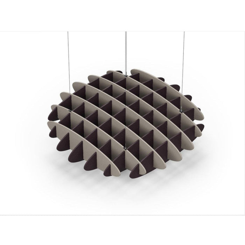 Acoustic Ceiling Sound Trap - 1200mm x 1200mm Round - Dark Beige | Dark Maroon