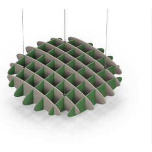 Acoustic Ceiling Sound Trap - 1200mm x 1200mm Round - Dark Beige | Green